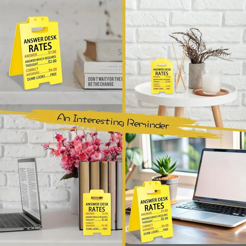 Answer Desk Rates Sign